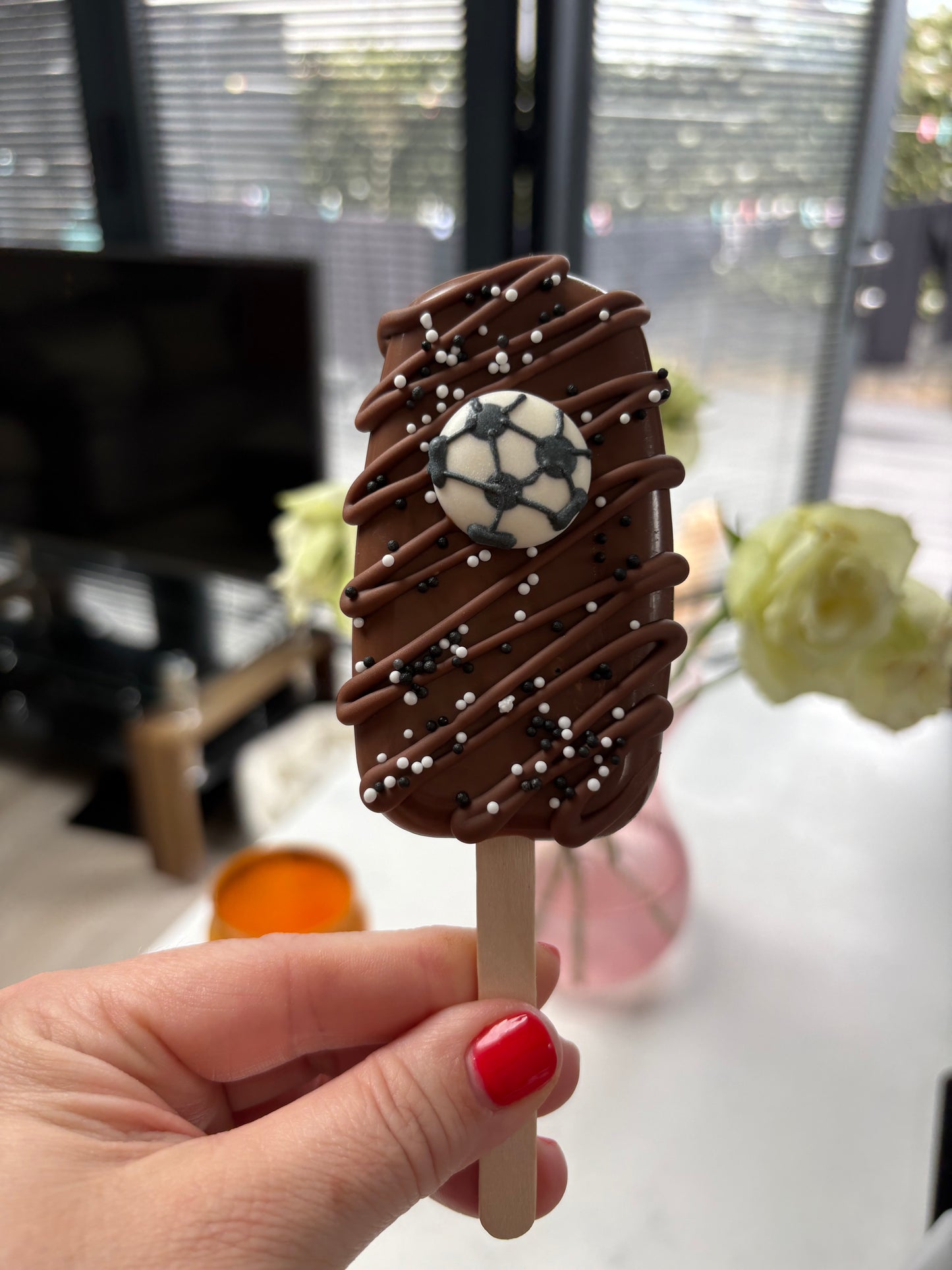 Brownie cake popsicle