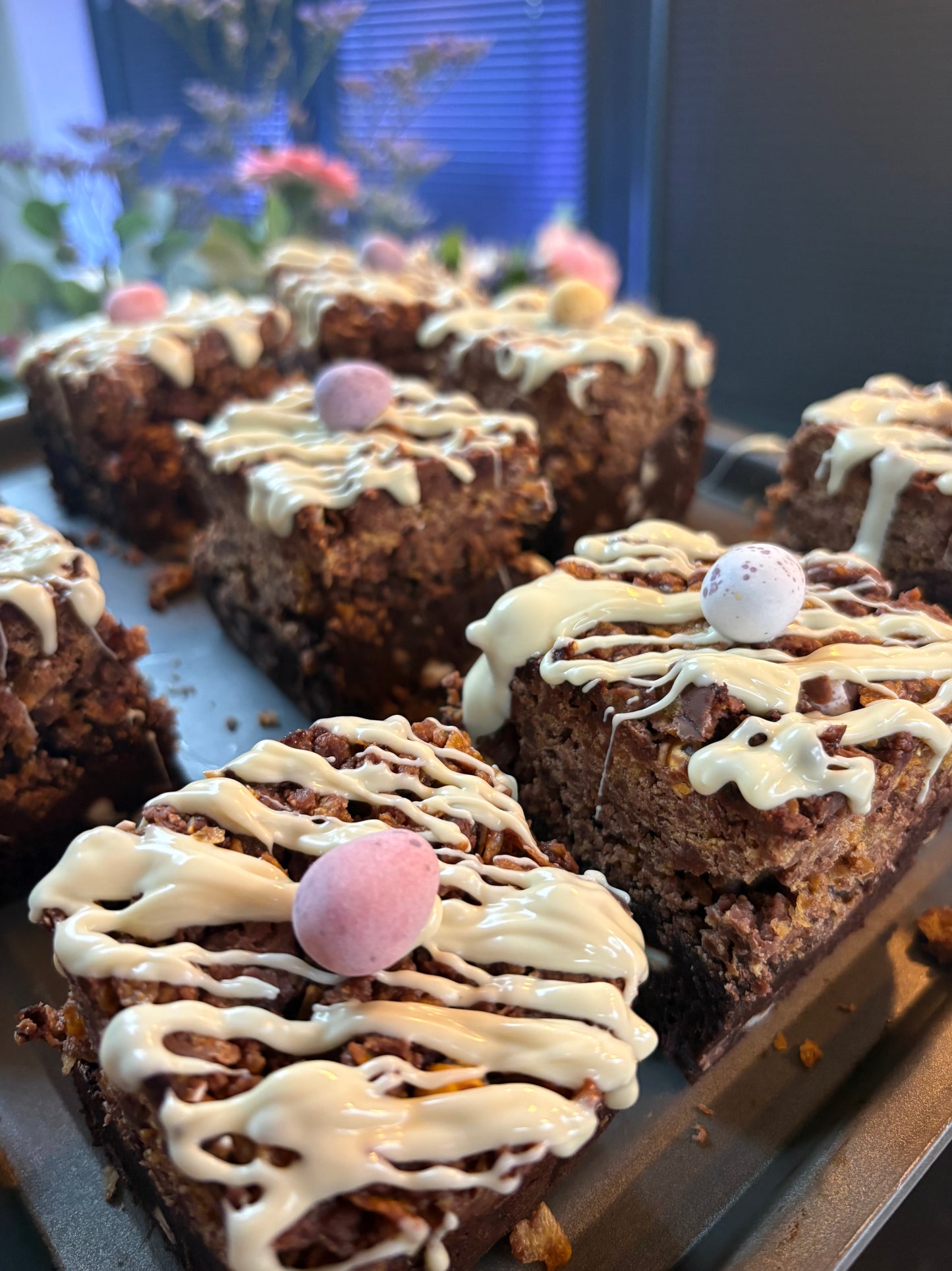 Mini Egg Cornflake Brownies