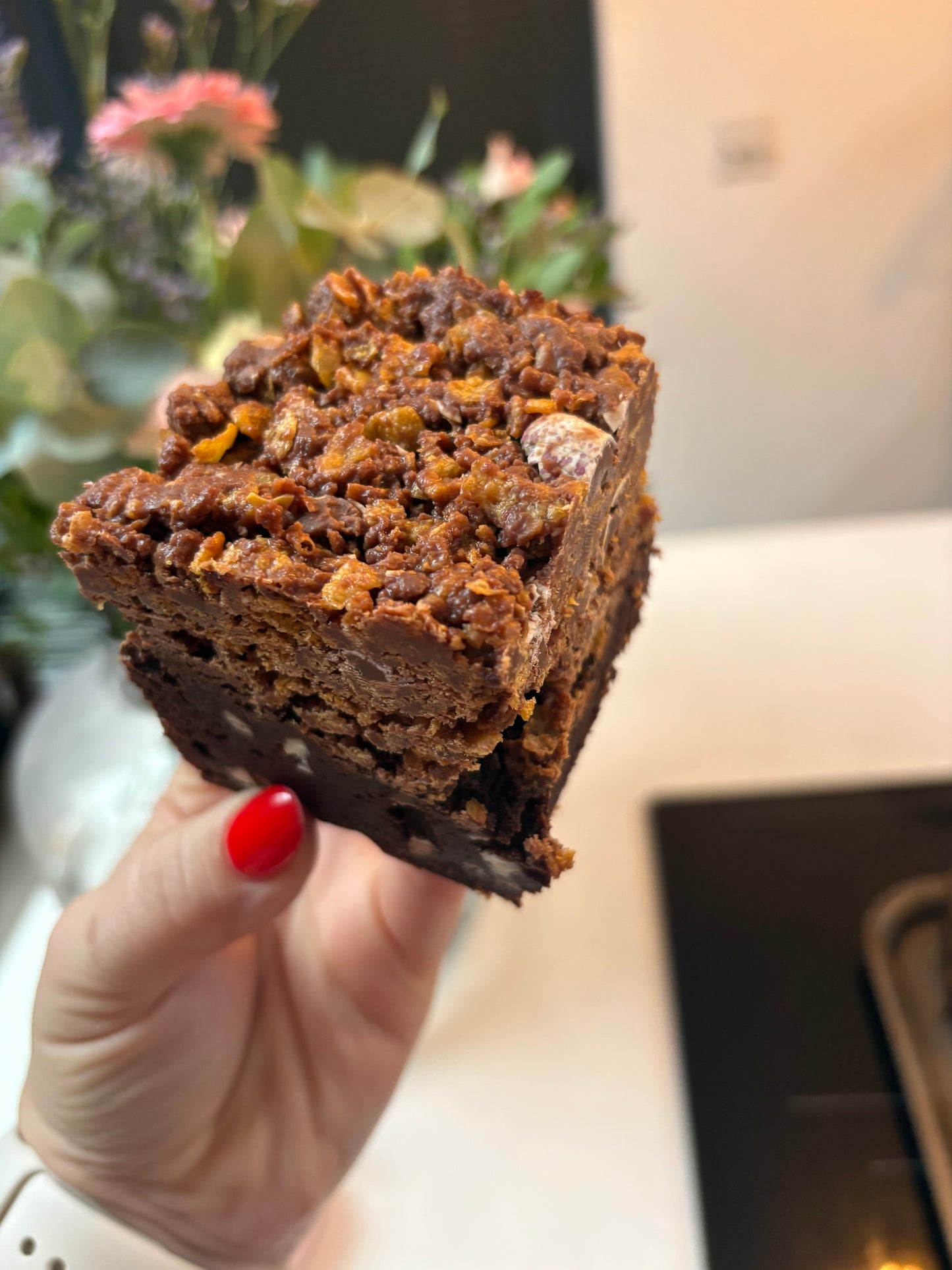 Mini Egg Cornflake Brownies