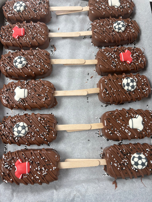 Brownie cake popsicle