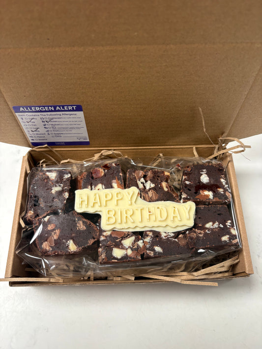 Happy birthday brownie bites gift box