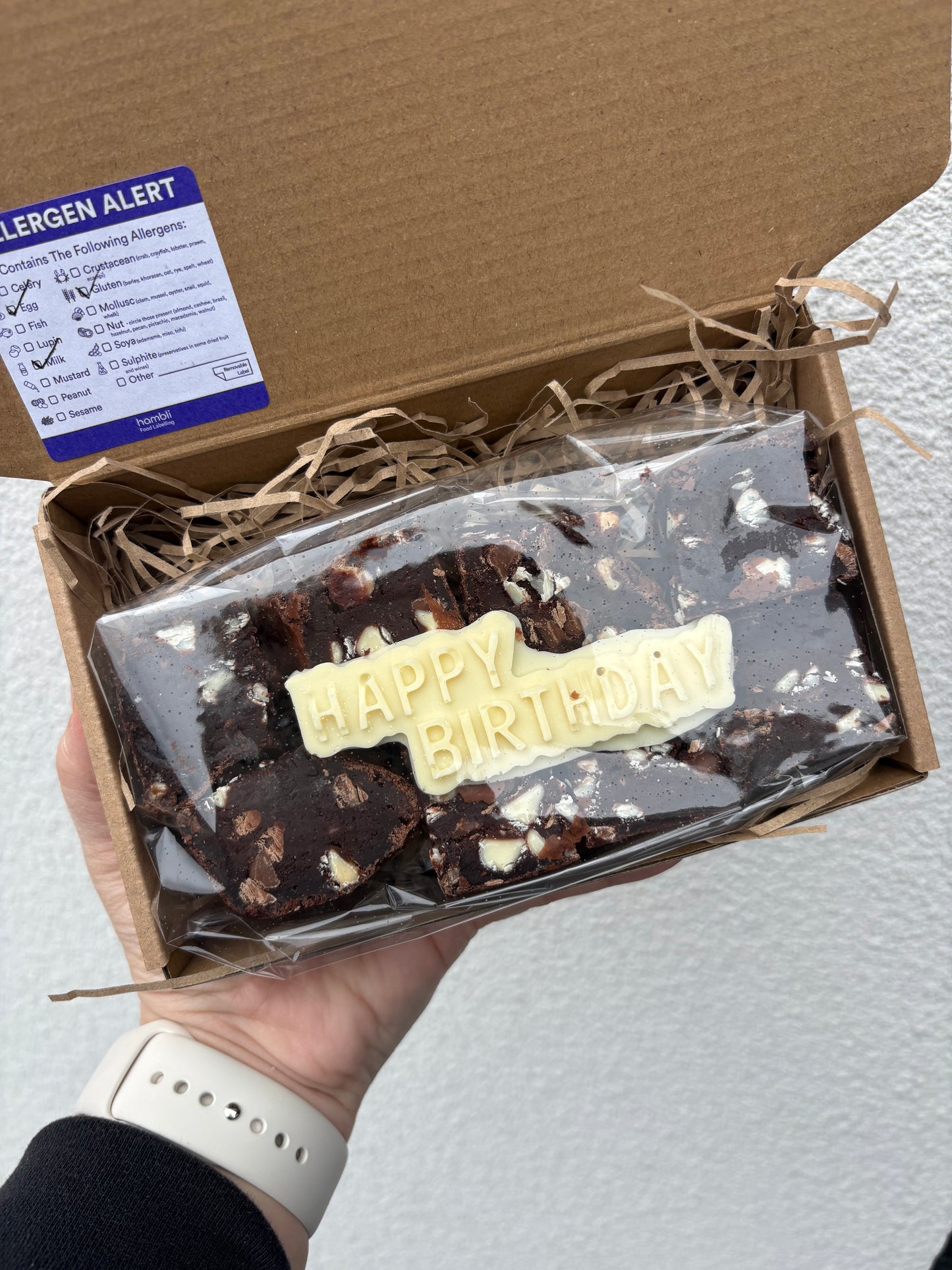 Happy birthday brownie bites gift box