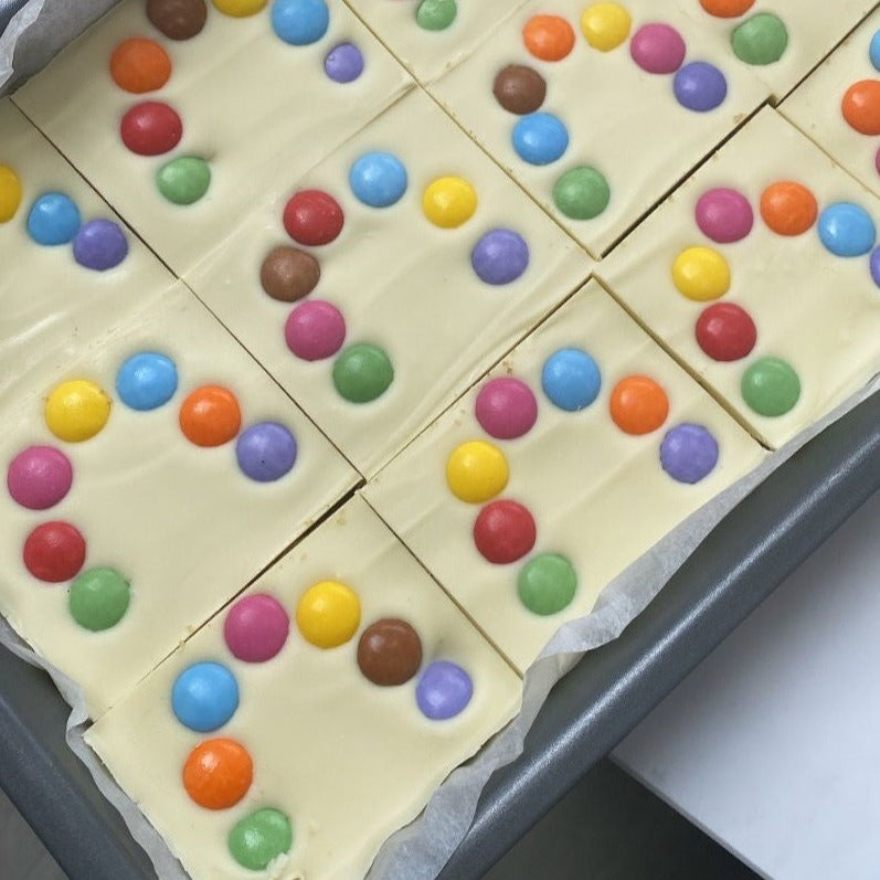 White Smarties Slice